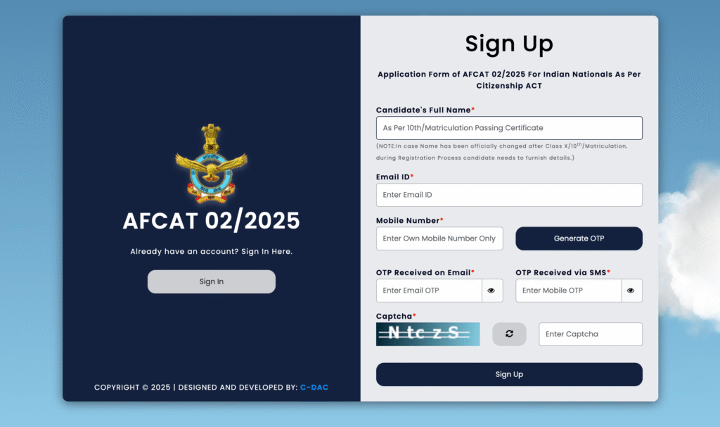 Indian Airforce Vacancy 2025