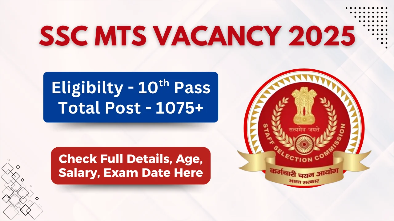 SSC MTS Vacancy 2025 Apply Online