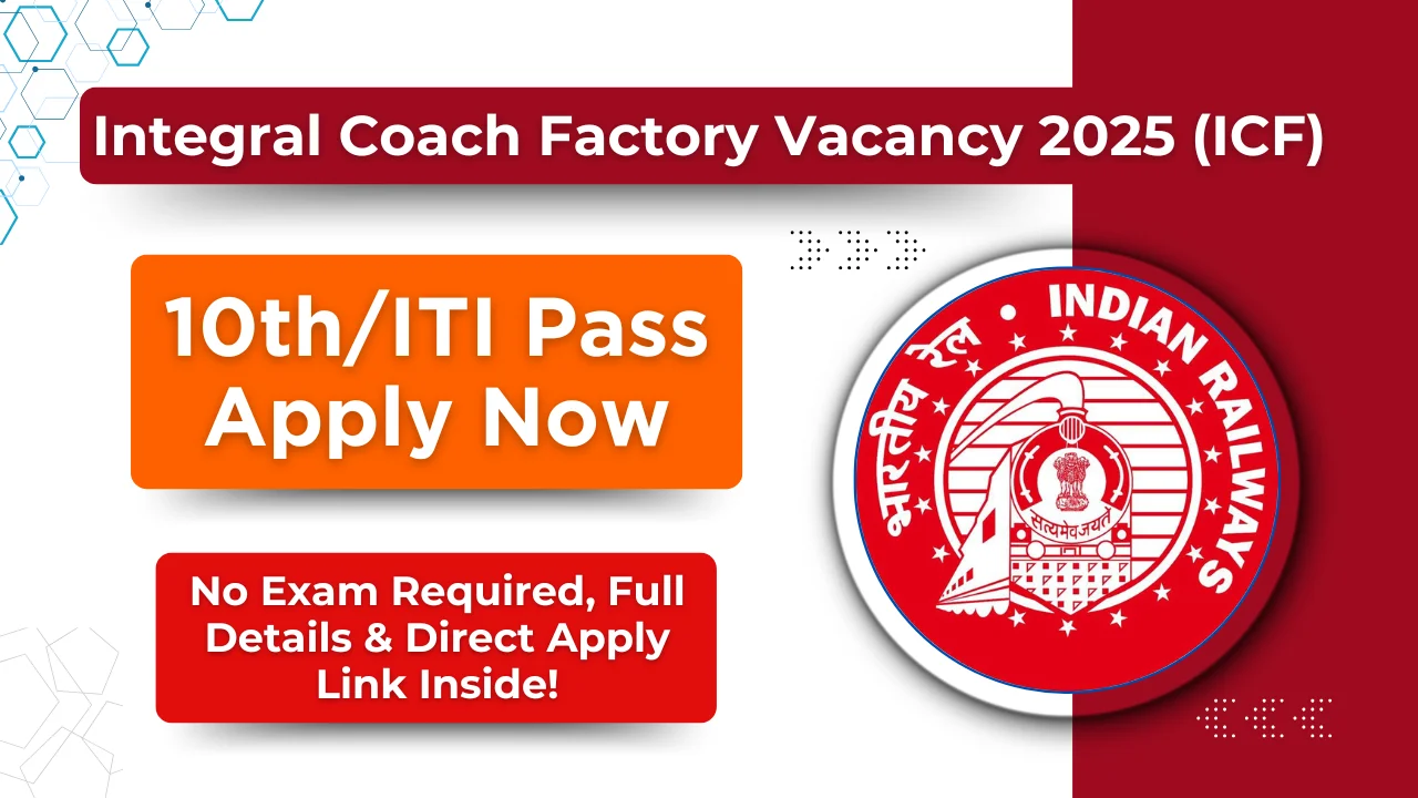 Integral Coach Factory Vacancy 2025