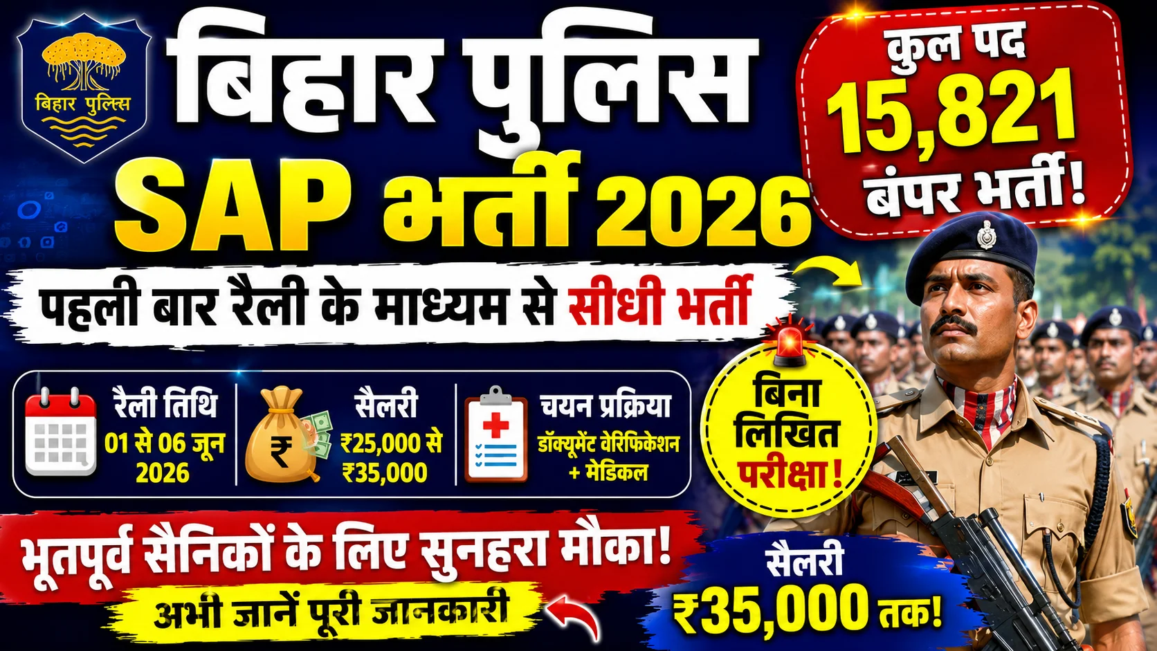Bihar Police SAP Vacancy 2026