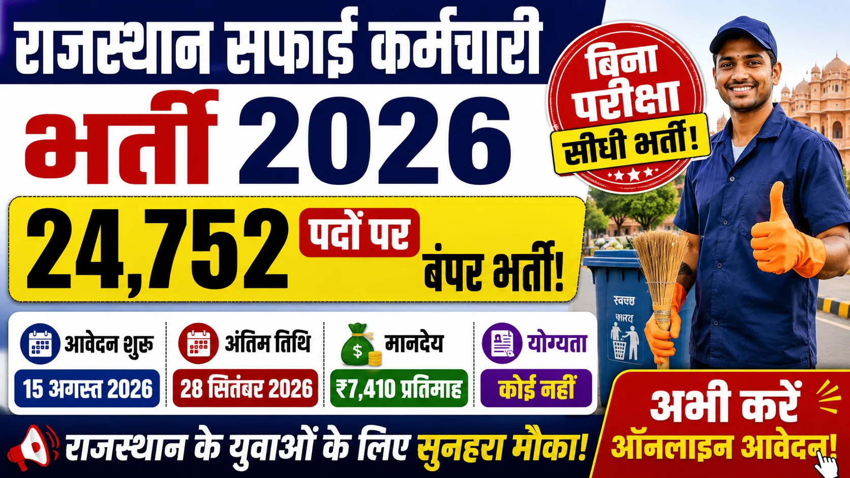 Rajasthan Safai Karmchari Bharti 2026