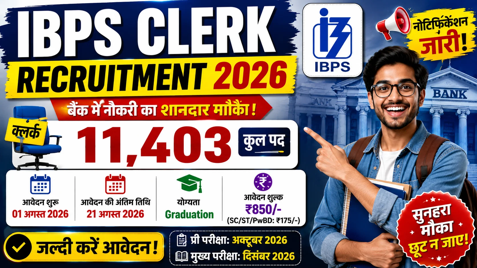 IBPS Clerk Vacancy 2026